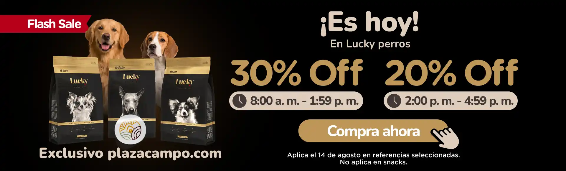 Flash Sale en Lucky Perros.