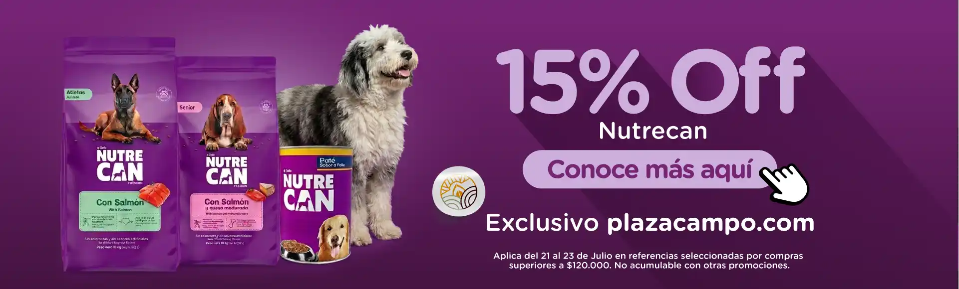 15% Off en Nutrecan, hasta el 23 de Julio